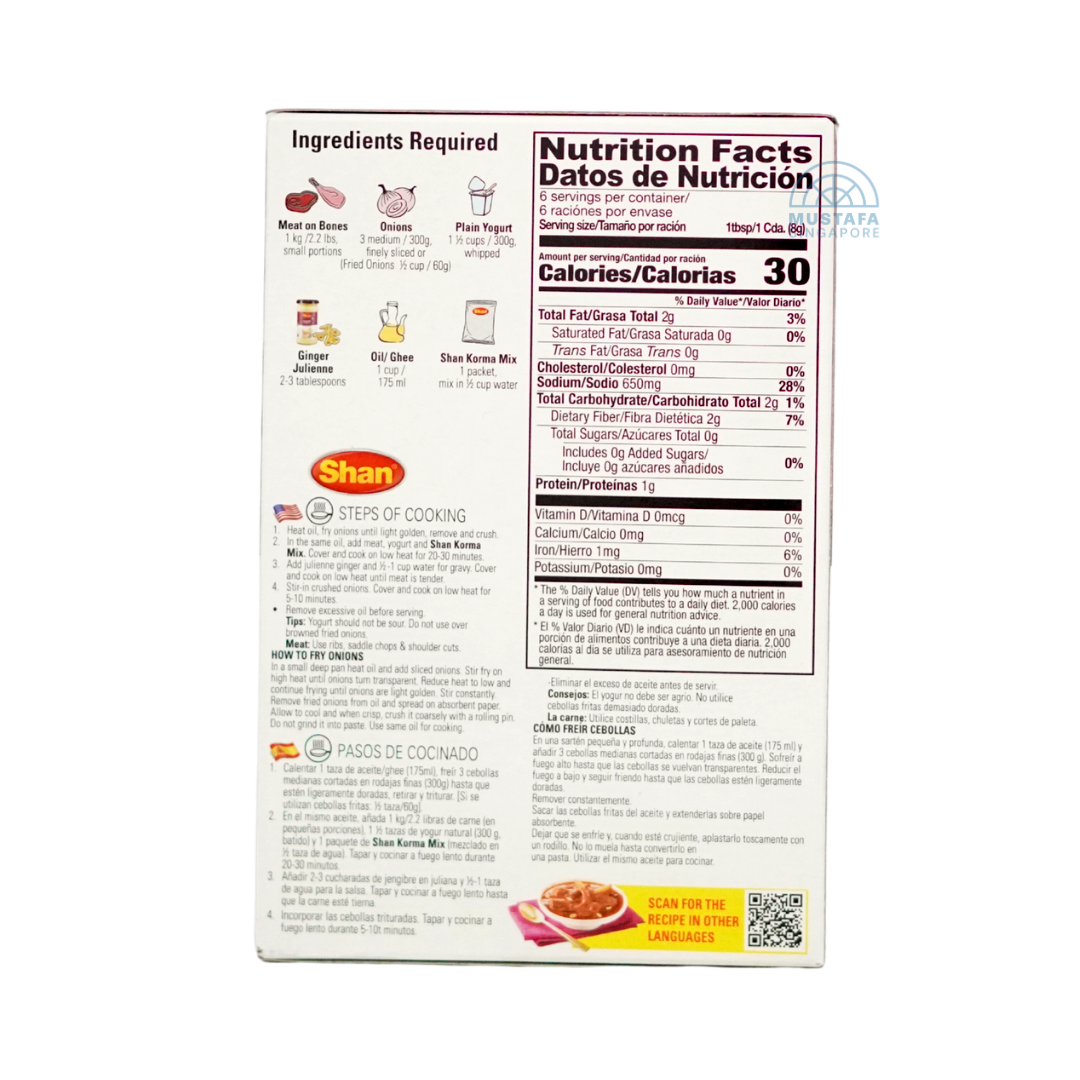 Shan Korma Seasoning Mix 50g