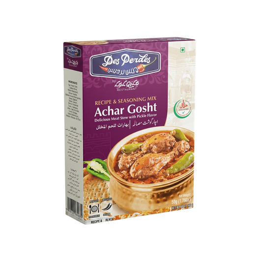 Des Perdes Achar Gosht Masala Recipe & Seasoning Mix 50g