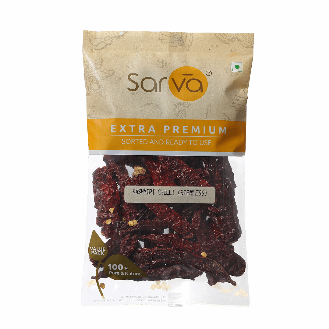 Sarva Kashmiri Chilli (Stemless) 250g