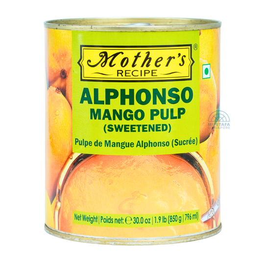 Mother's Recipe Alphonso Mango Pulp (Sweetened) 850g