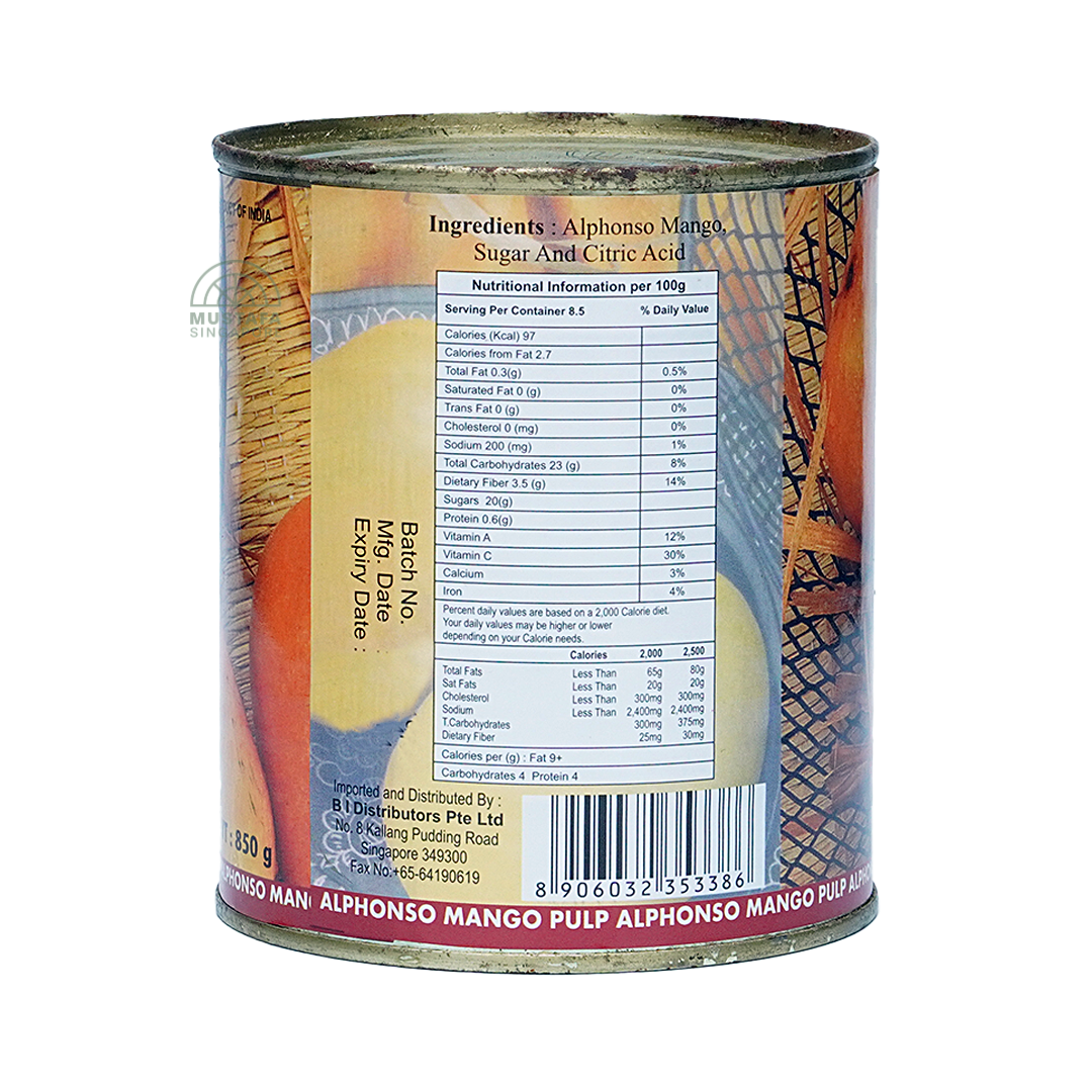 Uncle Cook's Alphonso Mango Pulp 850g