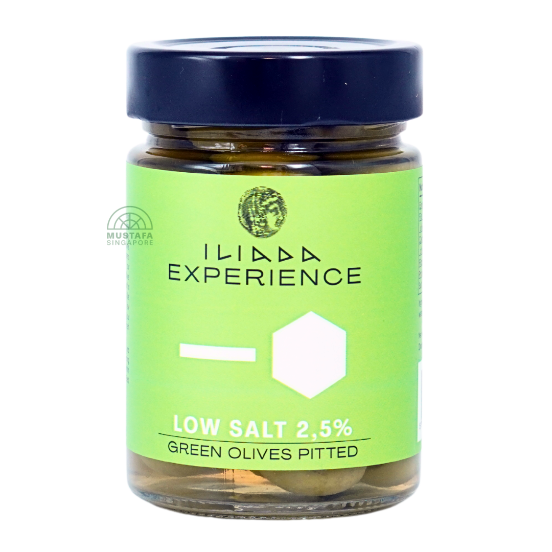 Iliada Low Salt Green Olives Pitted 370g