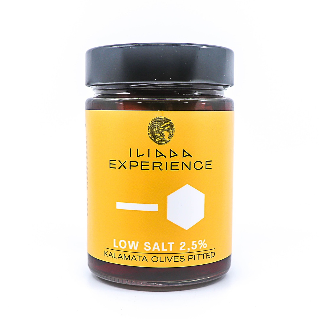 Iliada Low Salt Kalamata Olives Pitted 370g