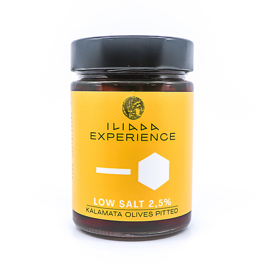 Iliada Low Salt Kalamata Olives Pitted 370g