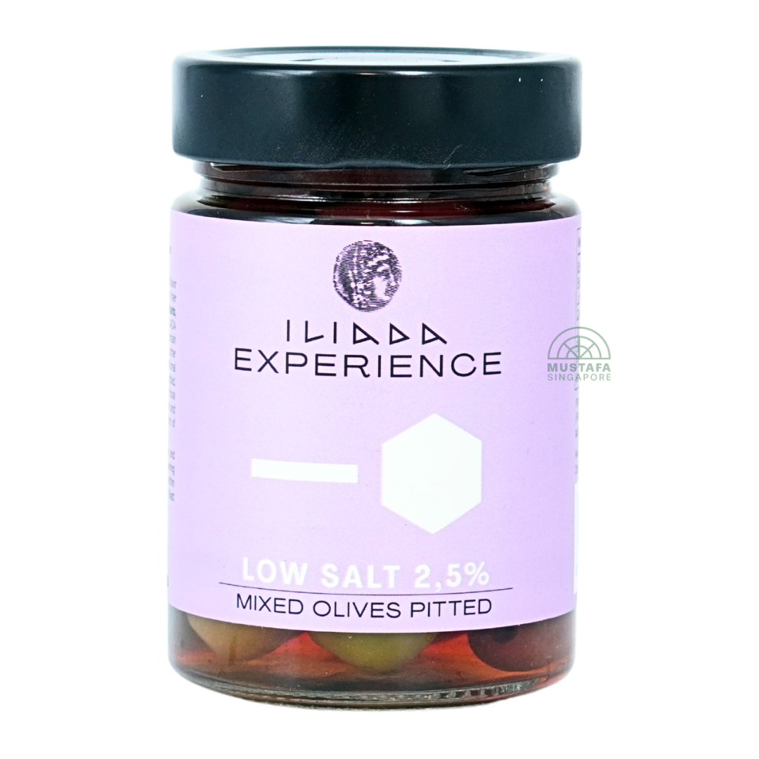 Iliada Low Salt Mixed Olives Pitted 370g