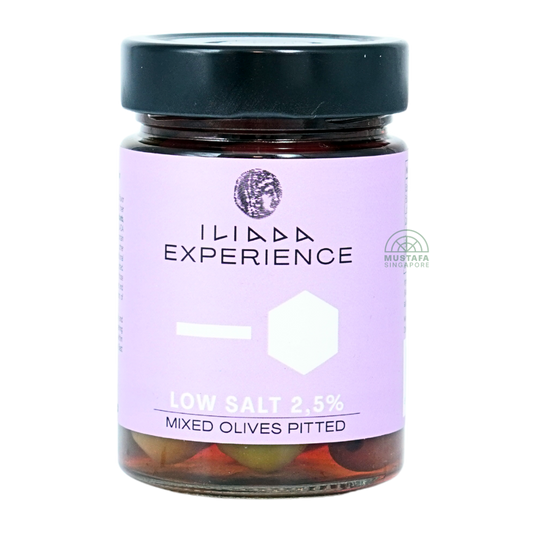 Iliada Low Salt Mixed Olives Pitted 370g
