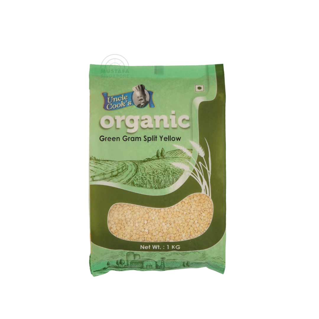 Uncle Cook's Organic Green Gram Split Yellow (Moong Dal) 1000g