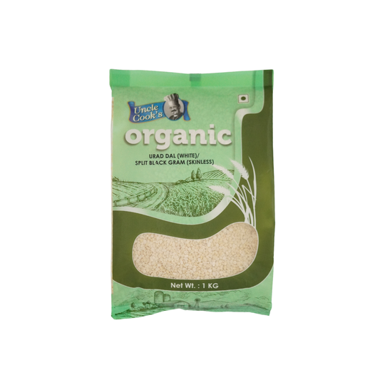 Uncle Cook's Organic Urad Dal White Split Black Gram Skinless 1000g
