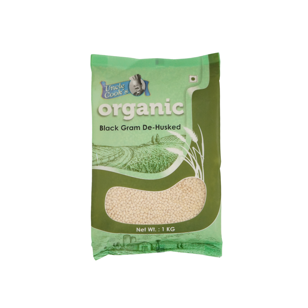 Uncle Cook's Organic Black Gram De-Husked 1000g