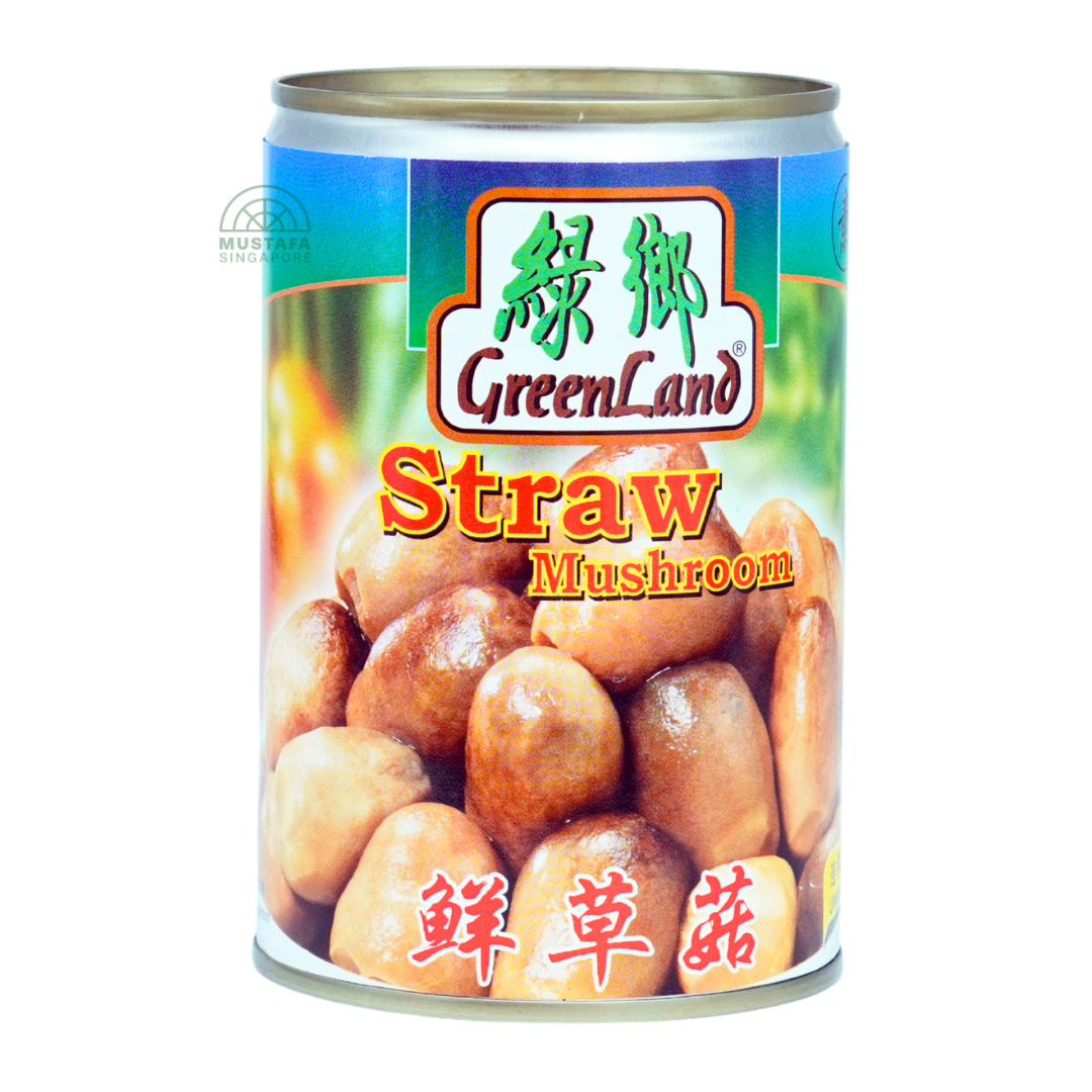 GreenLand Straw Mushroom Unpeeled Whole 425g