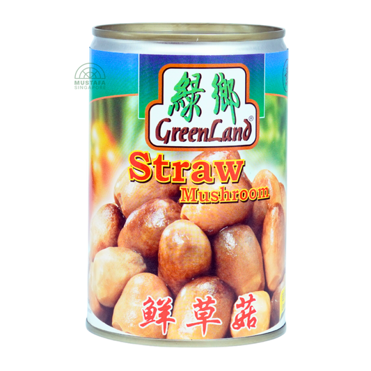 GreenLand Straw Mushroom Unpeeled Whole 425g