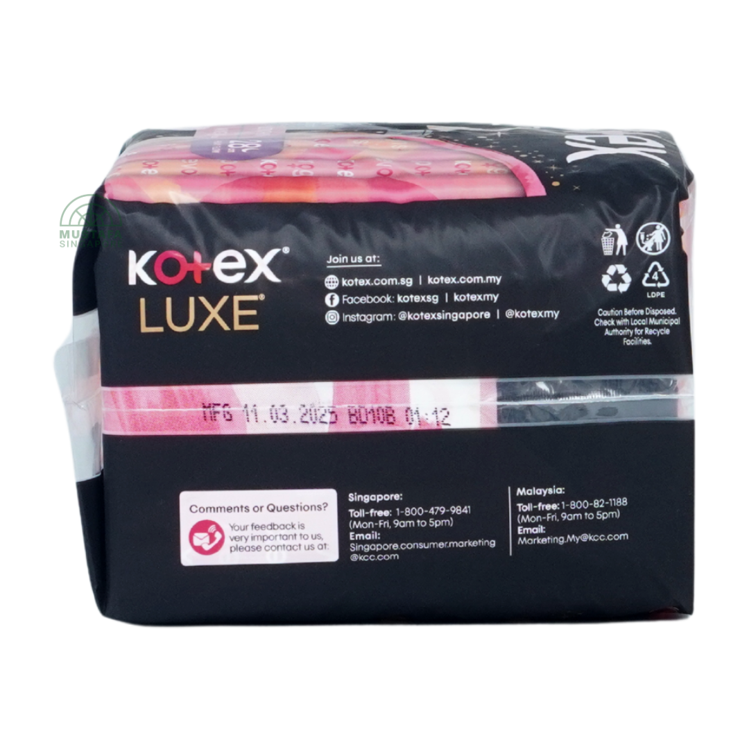 Kotex Luxe Ultrathin Overnight Wing 28cm 14s