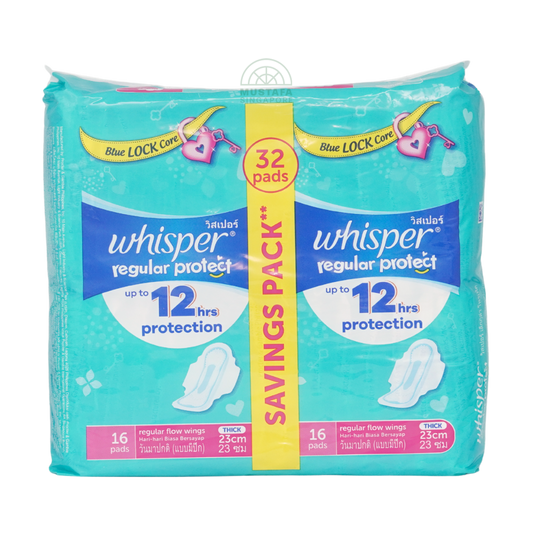 Whisper Regular Flow Wings Protect 23cm (16s x 2)
