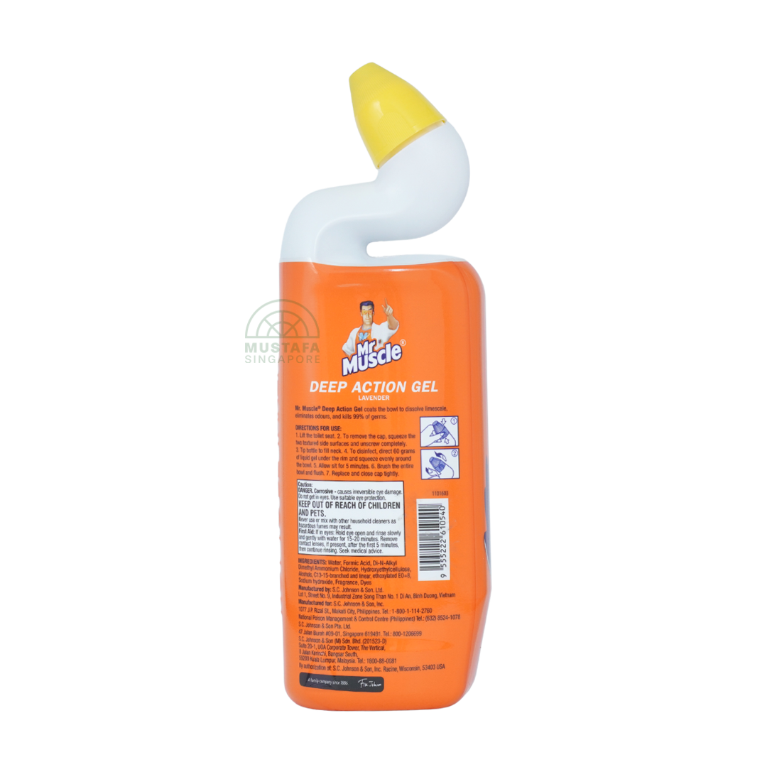 Mr Muscle Toilet Cleaner Deep Action Gel Lavender 900ml