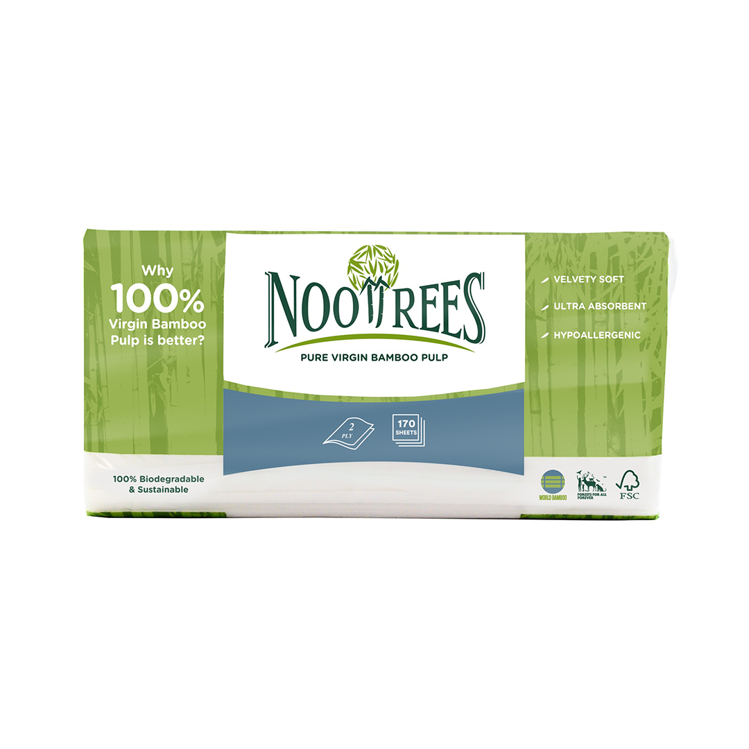 Nootrees Bamboo 2-Ply Soft Pack 170s x 4