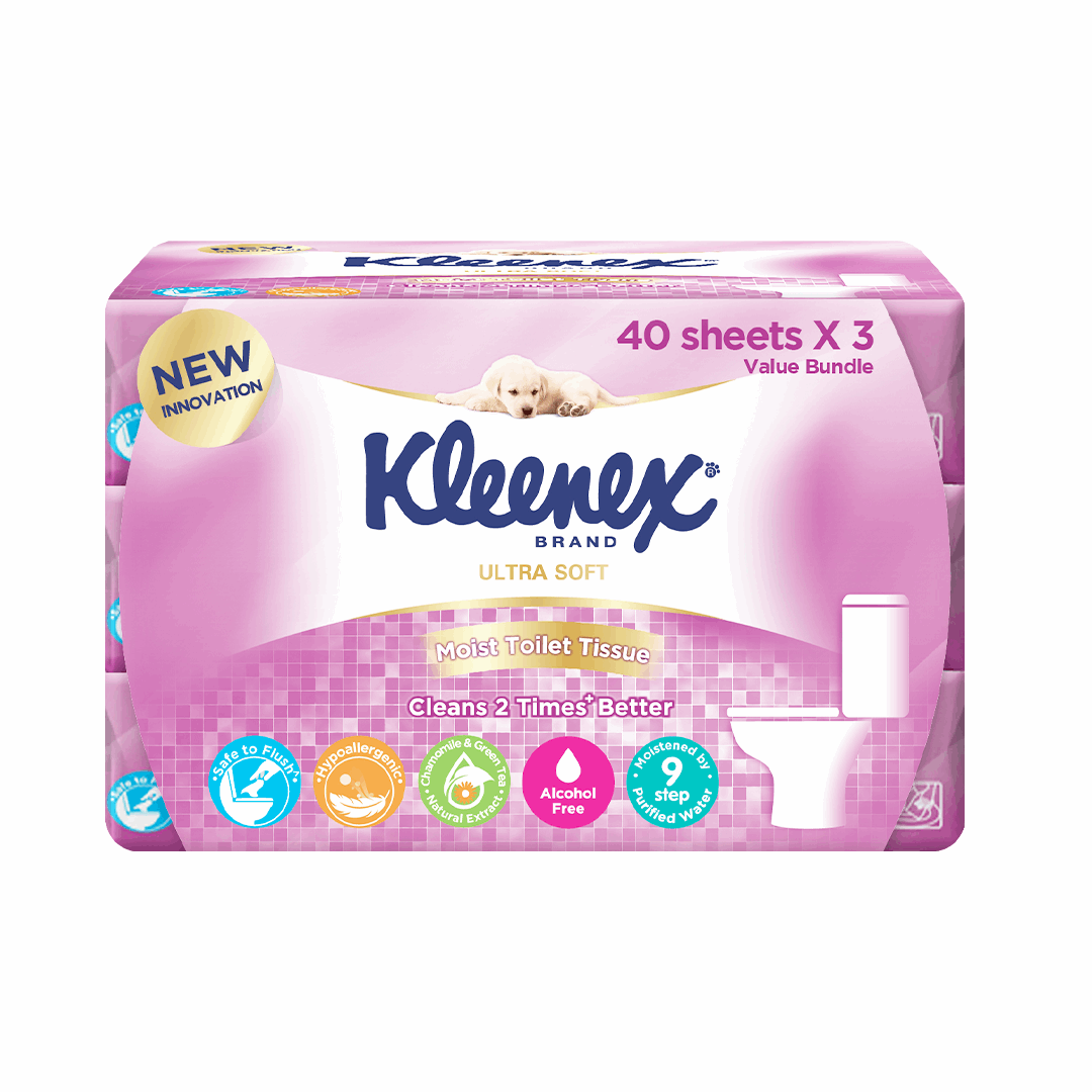 Kleenex Moist Toilet Tissue 3x40s
