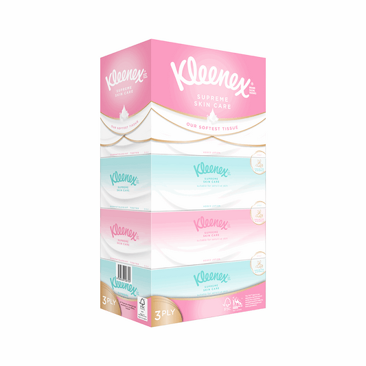 Kleenex 3 Ply Silky Facial Tissue 80s