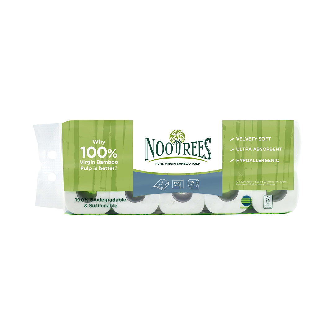 Nootrees Virgin Bamboo Toilet Roll 3PLY 10s