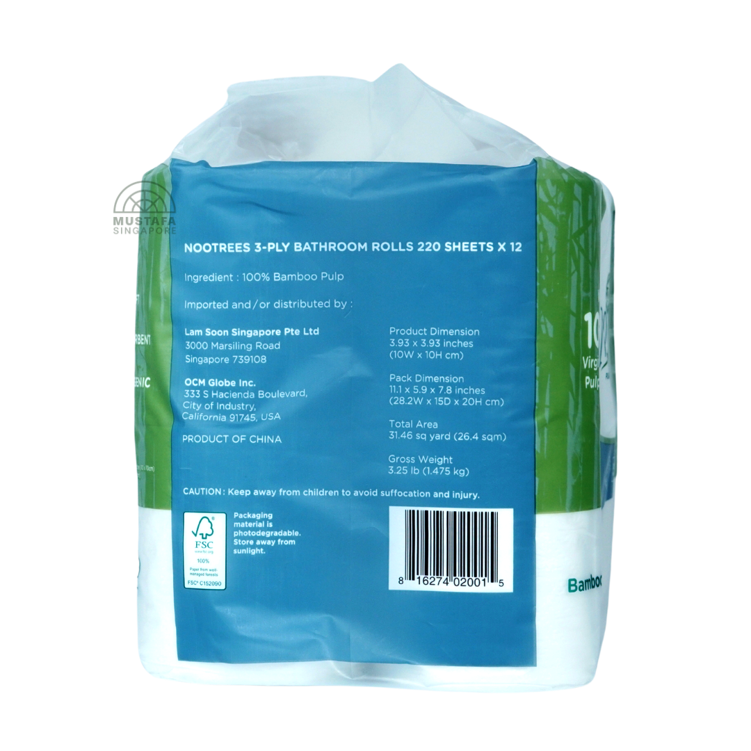 Nootrees Virgin Bamboo Toilet Roll 3PLY 10s