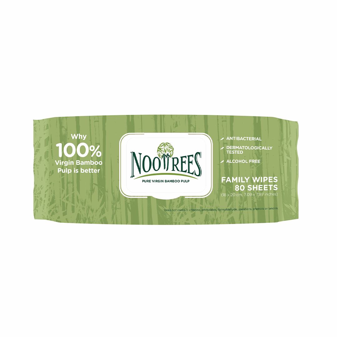 Nootrees Bamboo Wet Wipes Family 80s