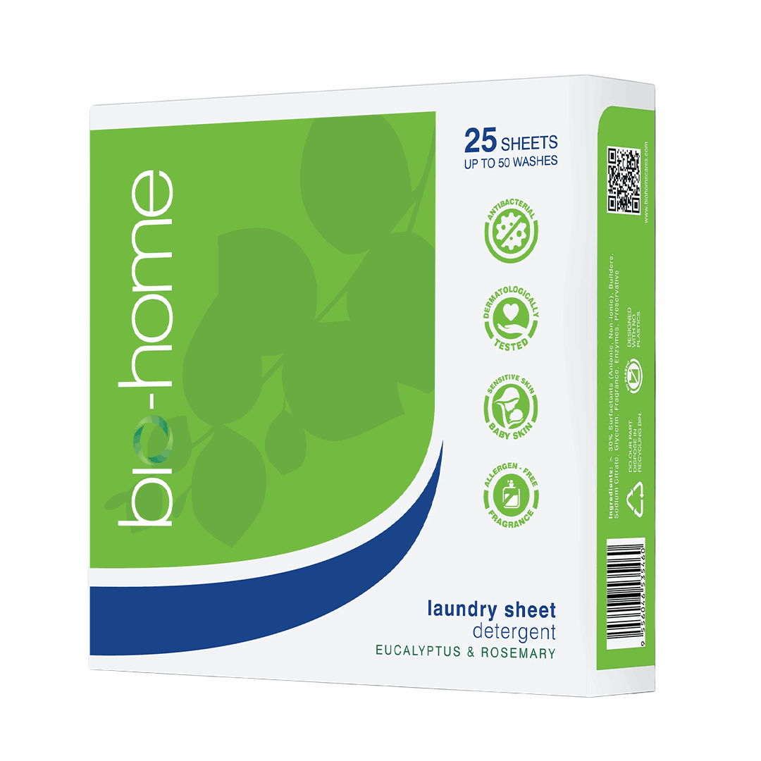Bio-Home Laundry Sheet Detergent Eucalyptus & Rosemary 25s