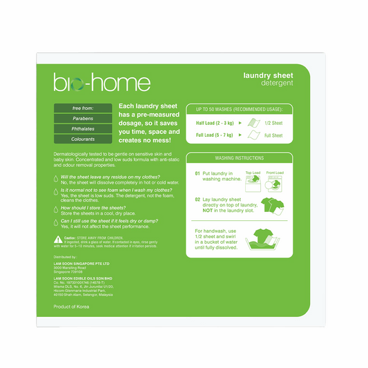 Bio-Home Laundry Sheet Detergent Lavender & Chamomile 25s