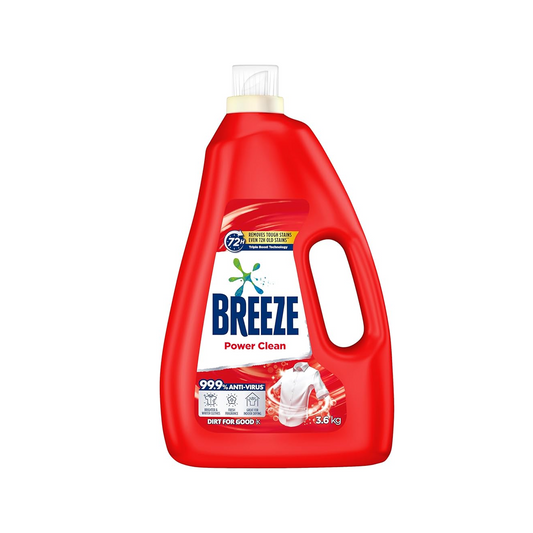 Breeze Laundry Detergent Liquid Power Clean 3.6kg