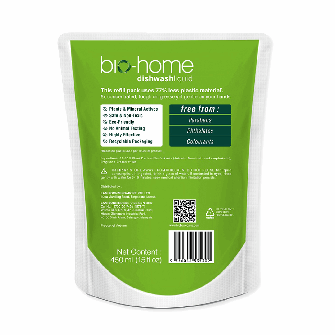 Bio-Home Dishwashing Liquid Lavender & Bergamot Refill 450ml