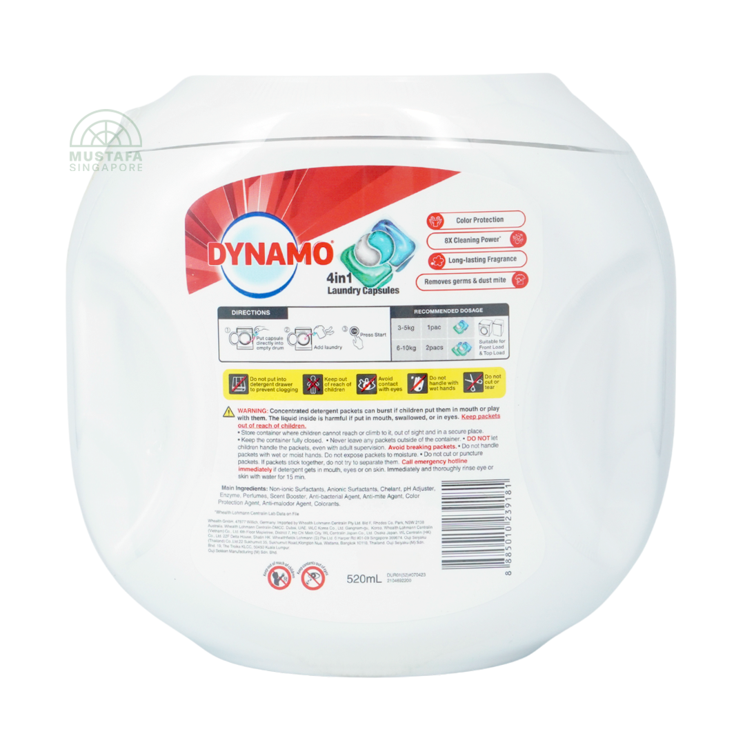 DYNAMO 4 in 1 Laundry Capsules Eau De Rose 10ml 52pcs
