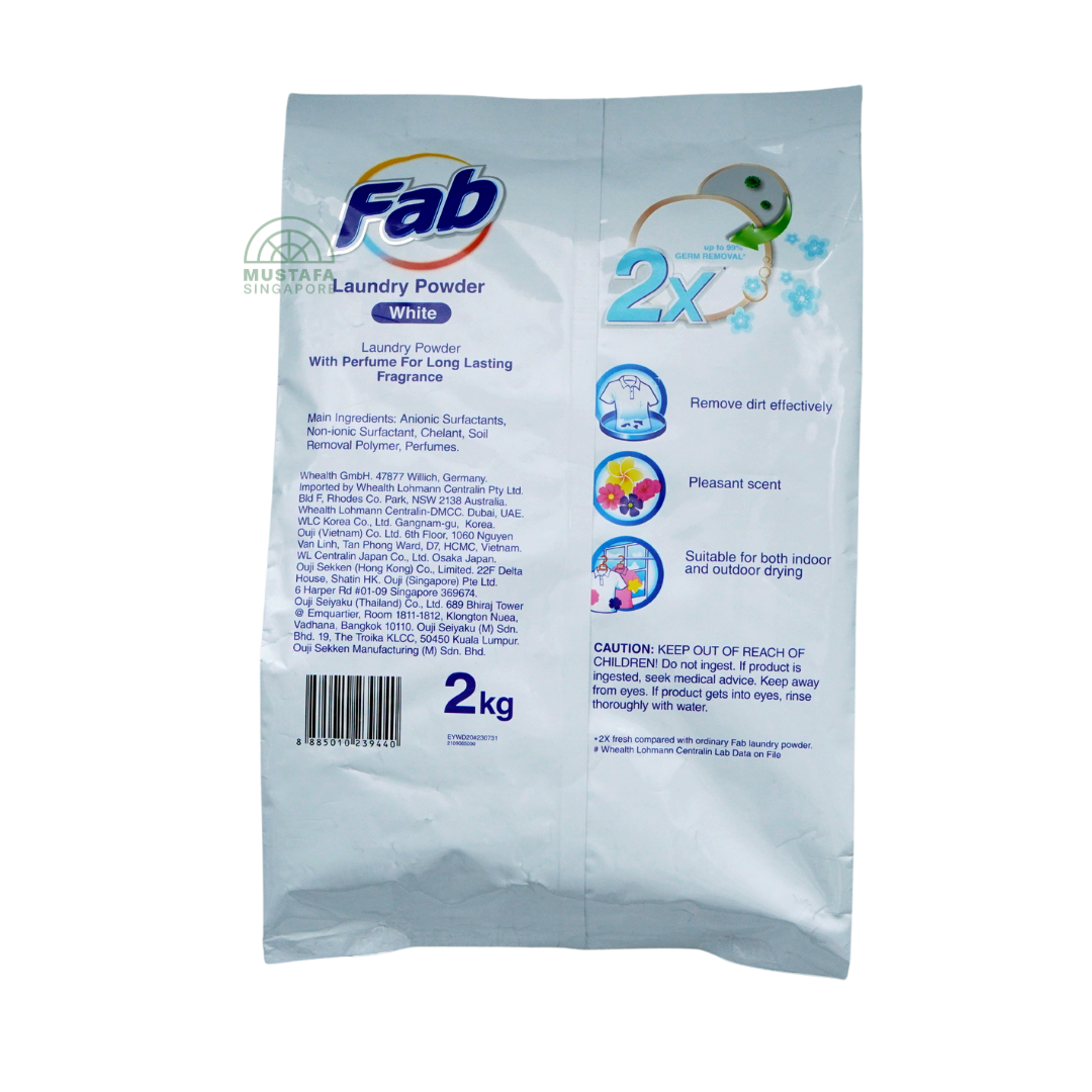 FAB Laundry Powder White 2kg
