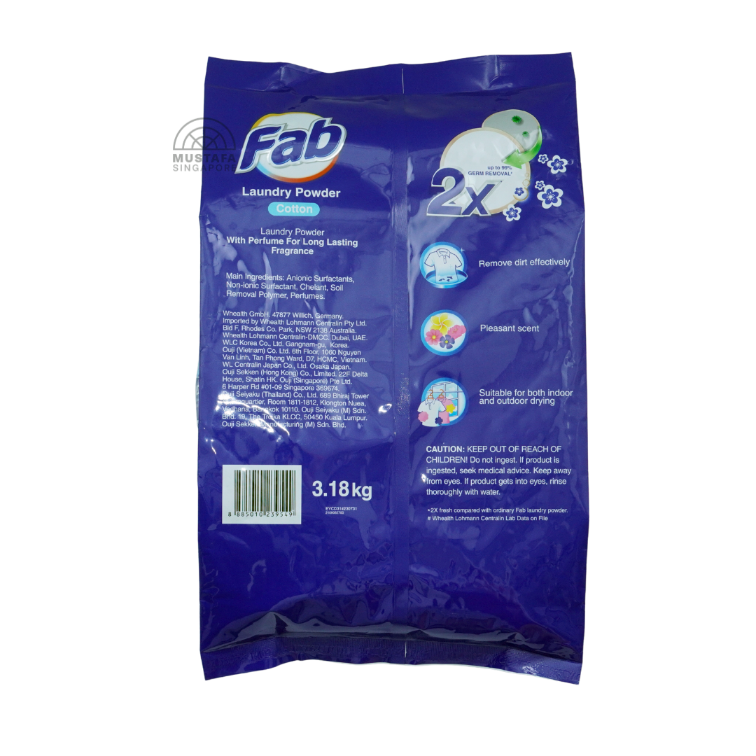 FAB Laundry Powder Cotton 3.18kg