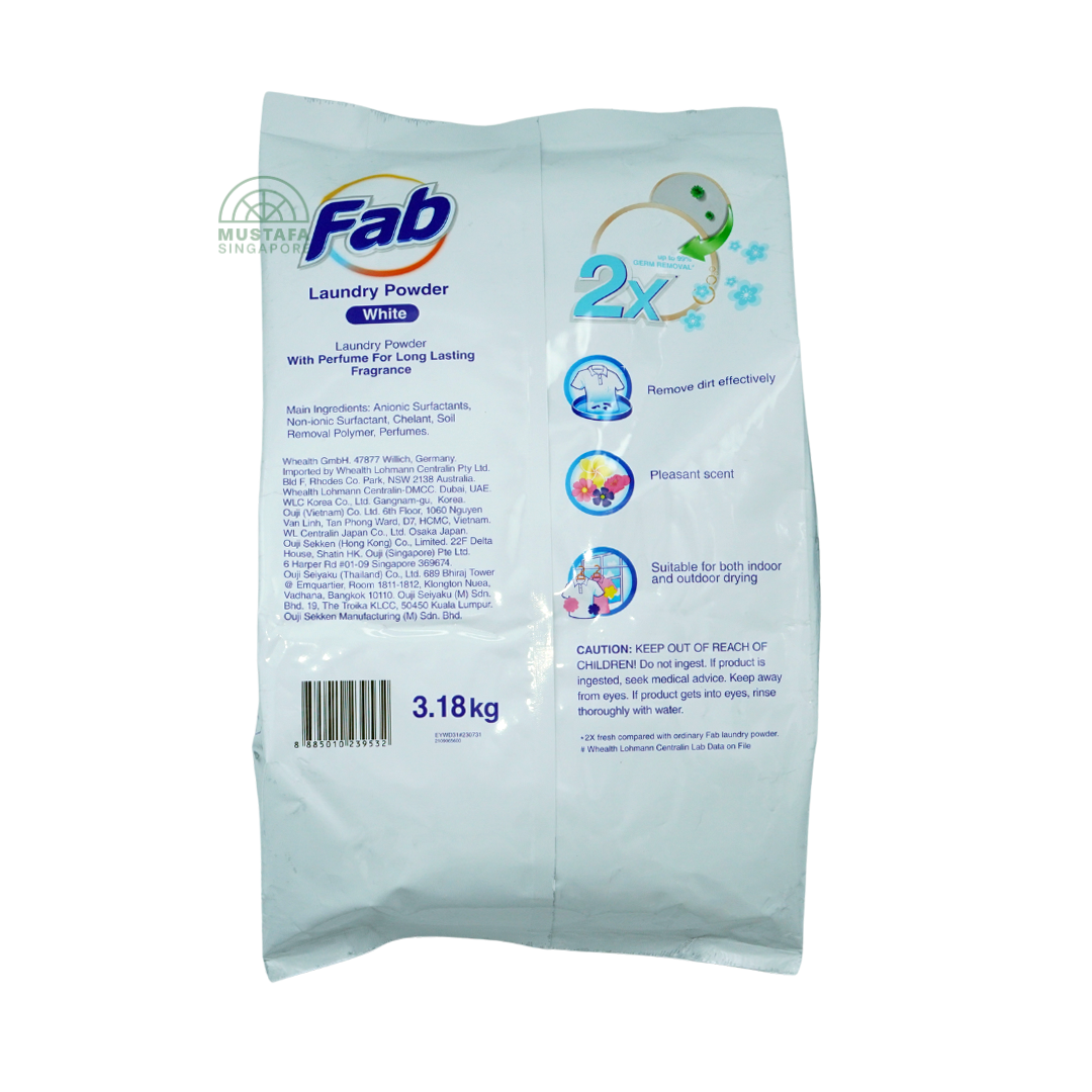 FAB Laundry Powder White 3.18kg