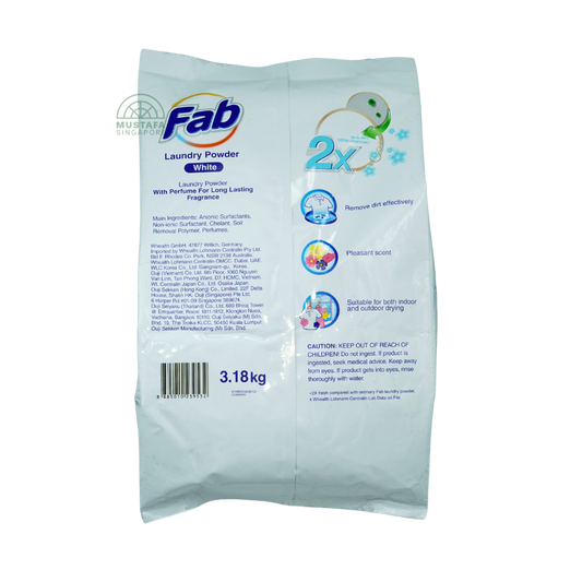 FAB Laundry Powder White 3.18kg