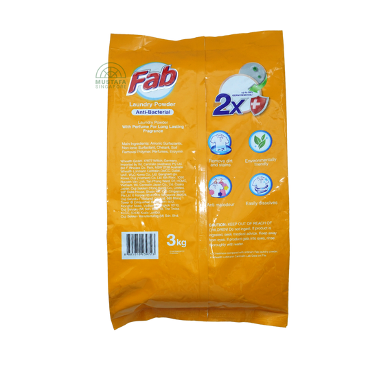FAB Laundry Powder Anti Bacterial 3kg