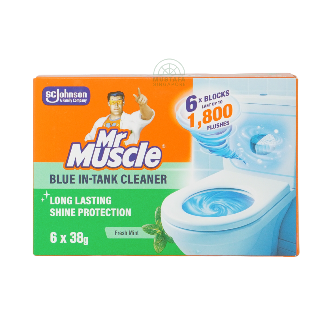 Mr Muscle Toilet Cleaner Cistern Block Dual Action Fresh Mint