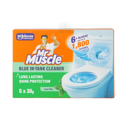 Mr Muscle Toilet Cleaner Cistern Block Dual Action Fresh Mint
