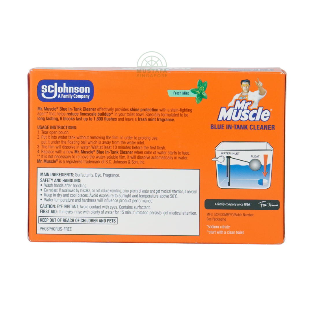 Mr Muscle Toilet Cleaner Cistern Block Dual Action Fresh Mint