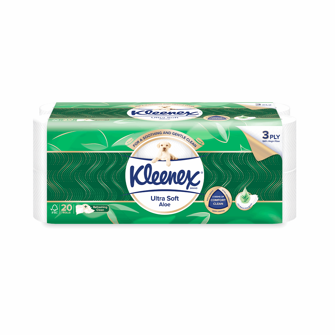 Kleenex Bathroom Tissue Ultrasoft 20 Roll Aloe Vera