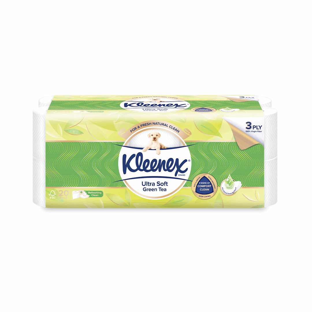 Kleenex Bathroom Tissue Ultrasoft 20 Roll Green Tea