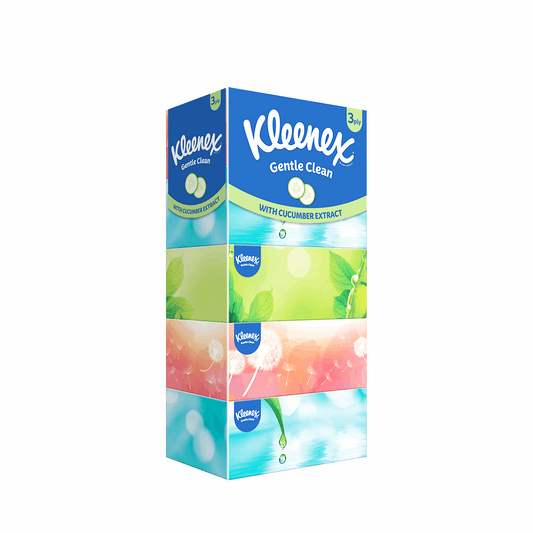 Kleenex Ultra Soft 3 Ply Facial Tissue 100s Natural
