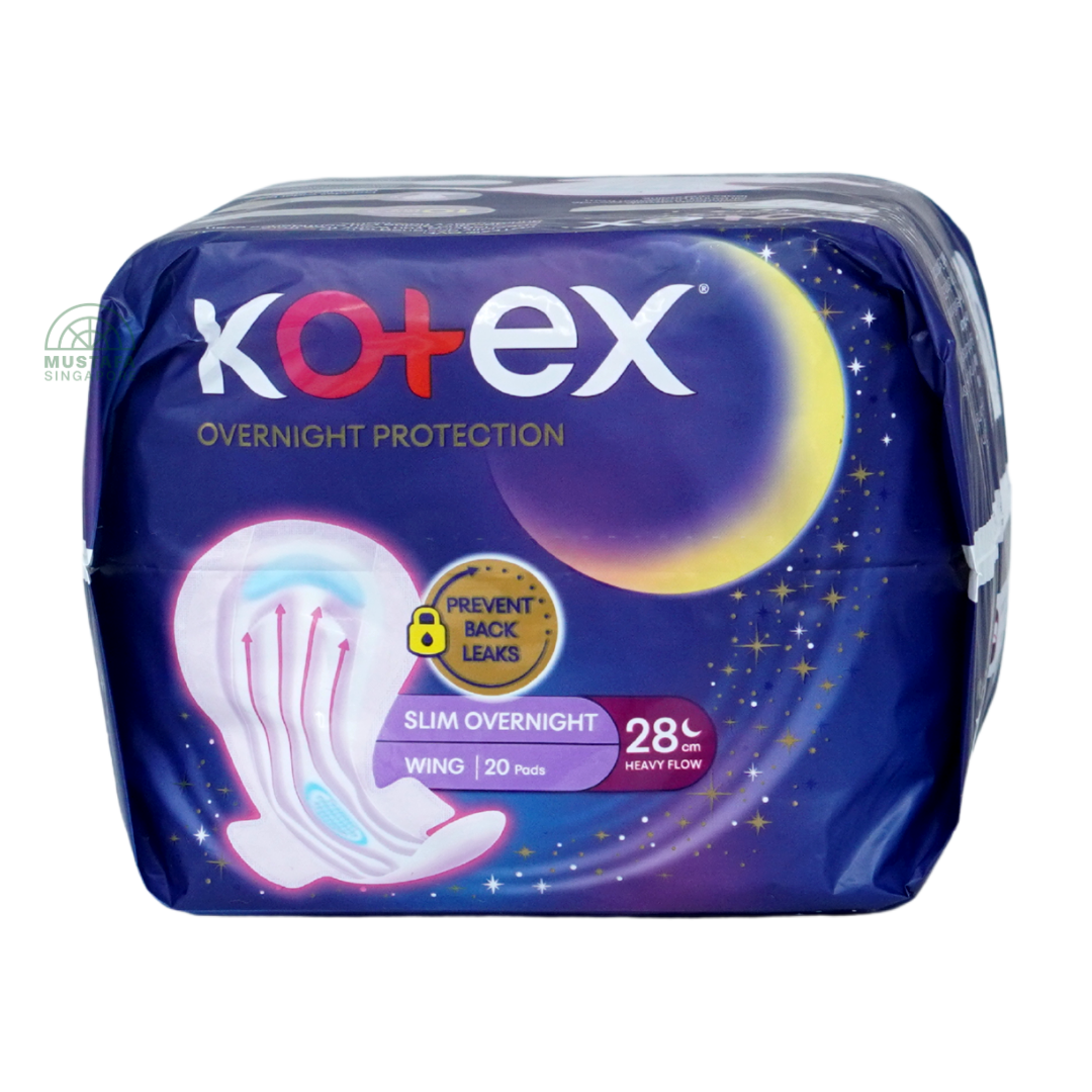 Kotex Soft & Smooth Slim Overnight Wing 28cm 20s