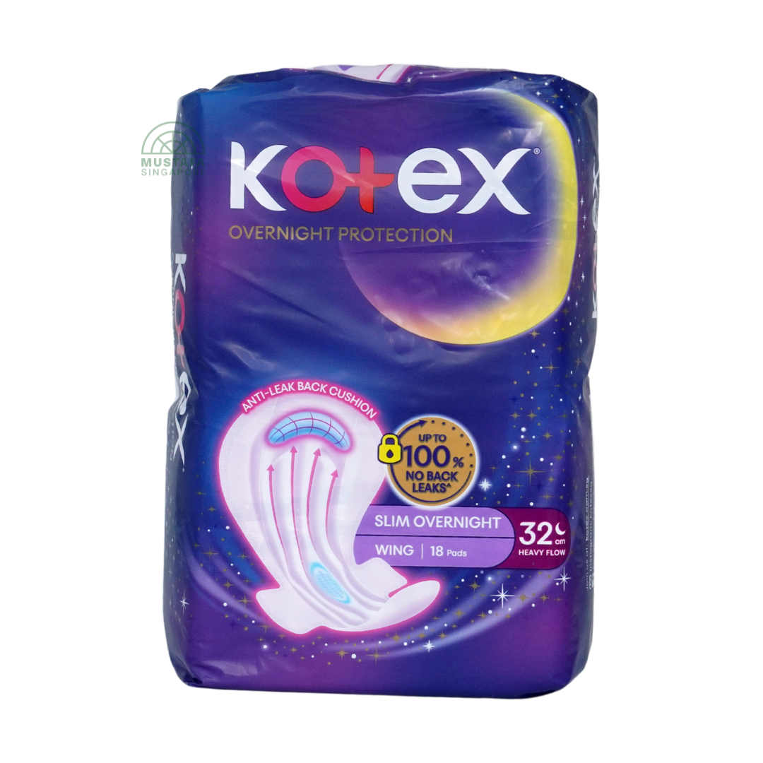Kotex Soft & Smooth Slim Overnight Wing 32cm 18s