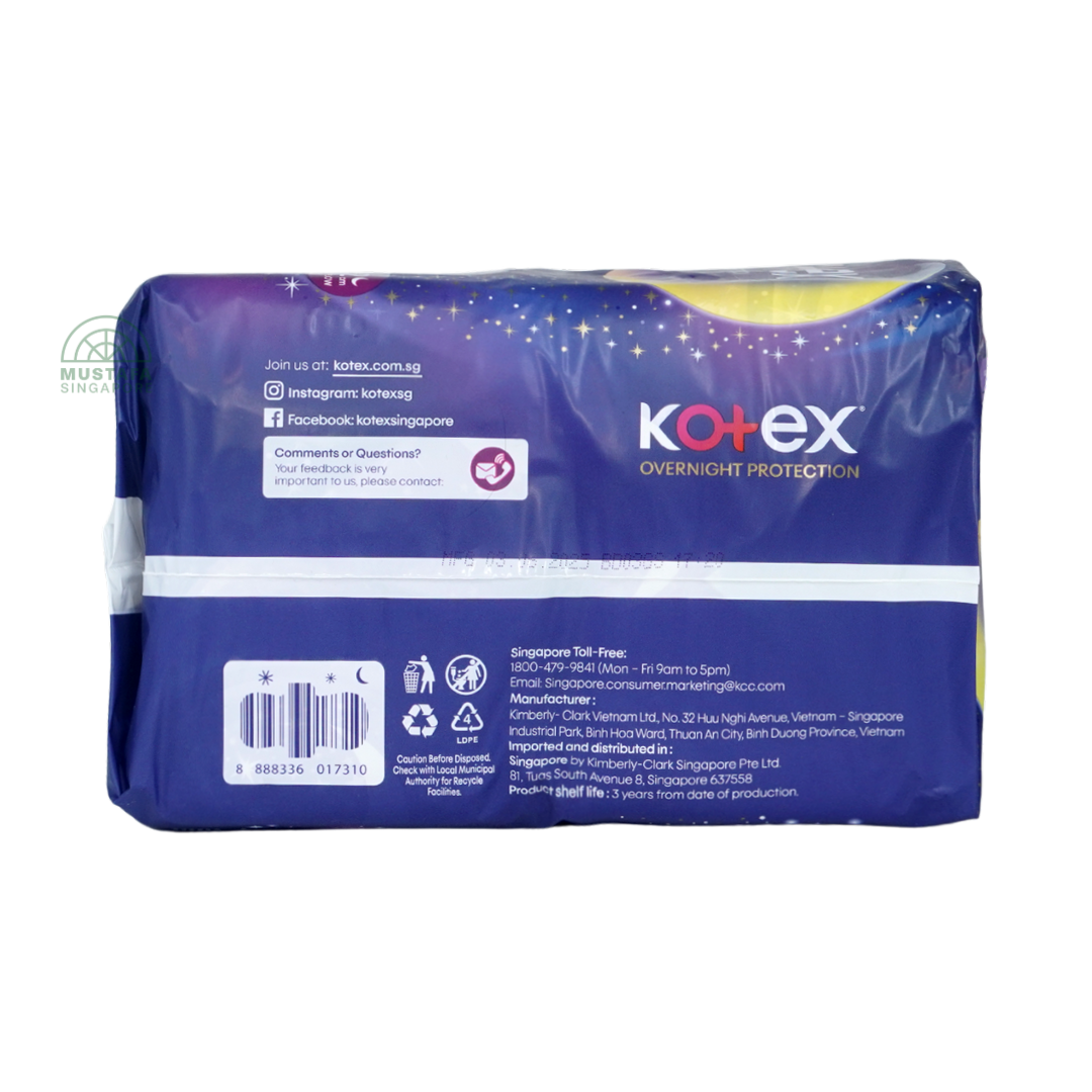 Kotex Soft & Smooth Slim Overnight Wing 32cm 18s