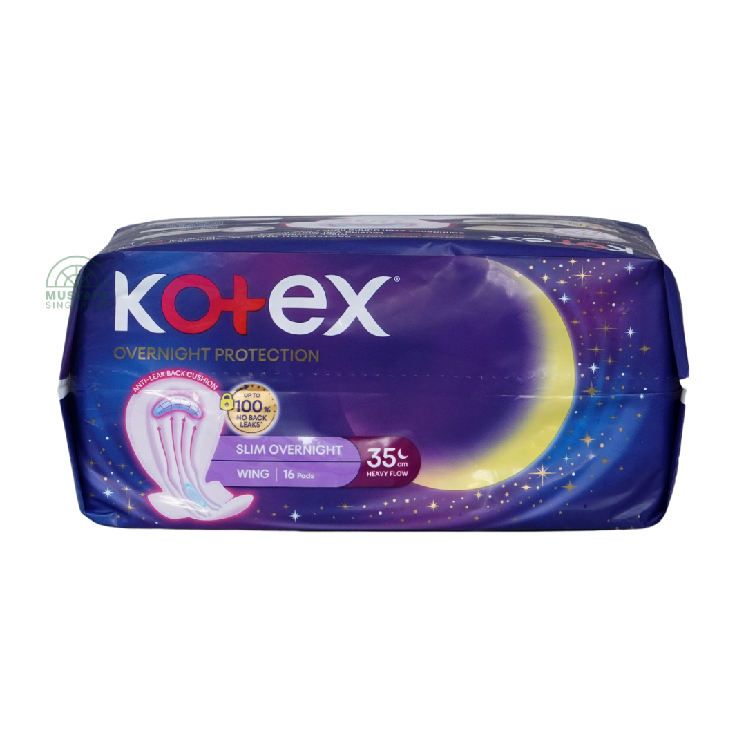 Kotex Soft & Smooth Slim Overnight Wing 35cm 16s