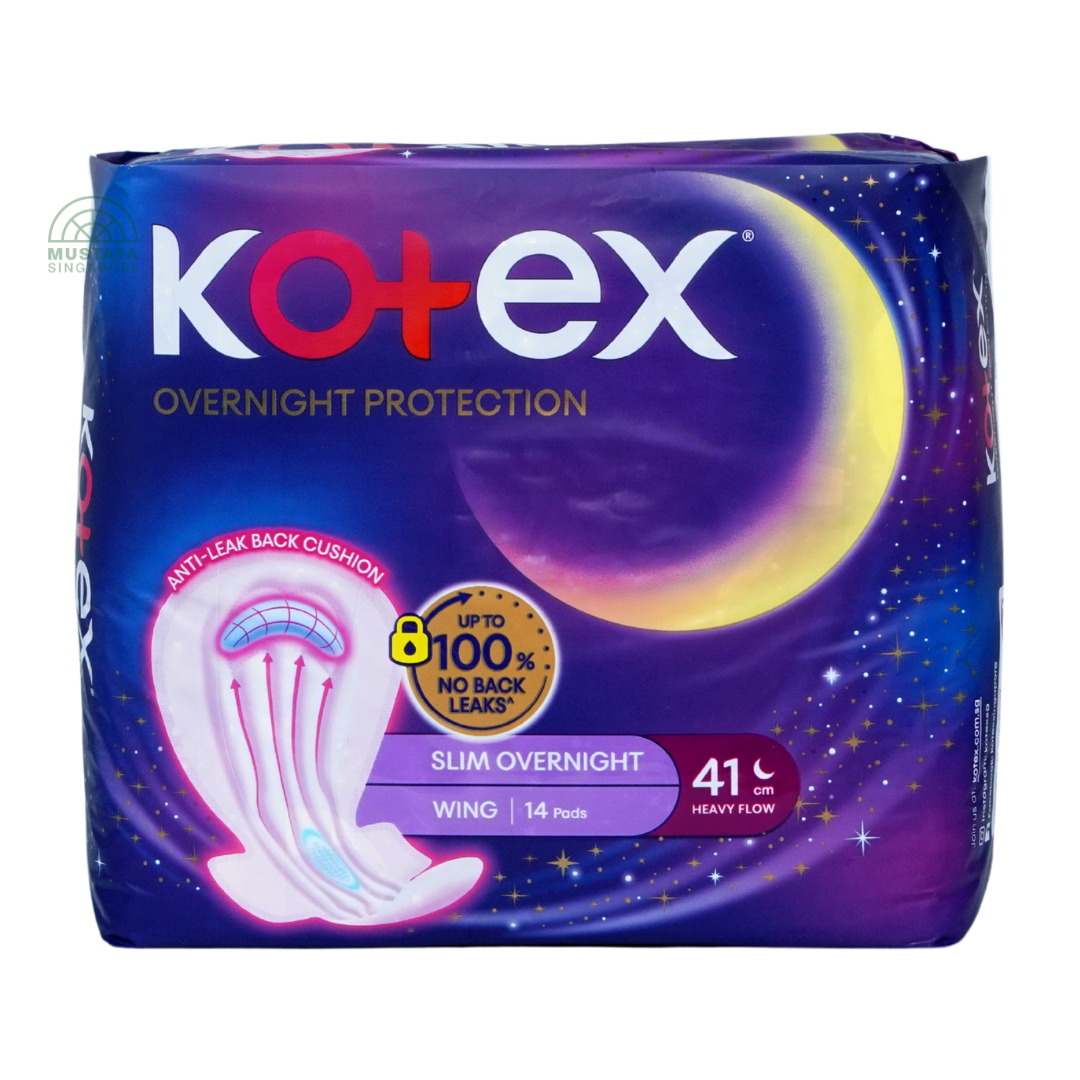 Kotex Soft & Smooth Slim Overnight Wing 41cm 14s