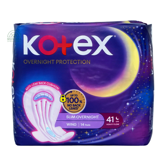 Kotex Soft & Smooth Slim Overnight Wing 41cm 14s