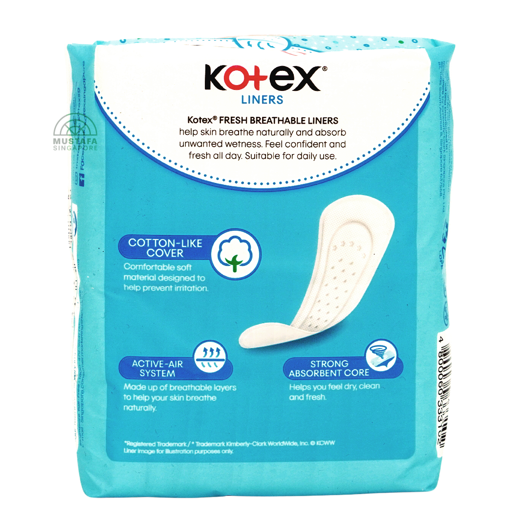 Kotex Liners Fresh Regular Unscented 40s