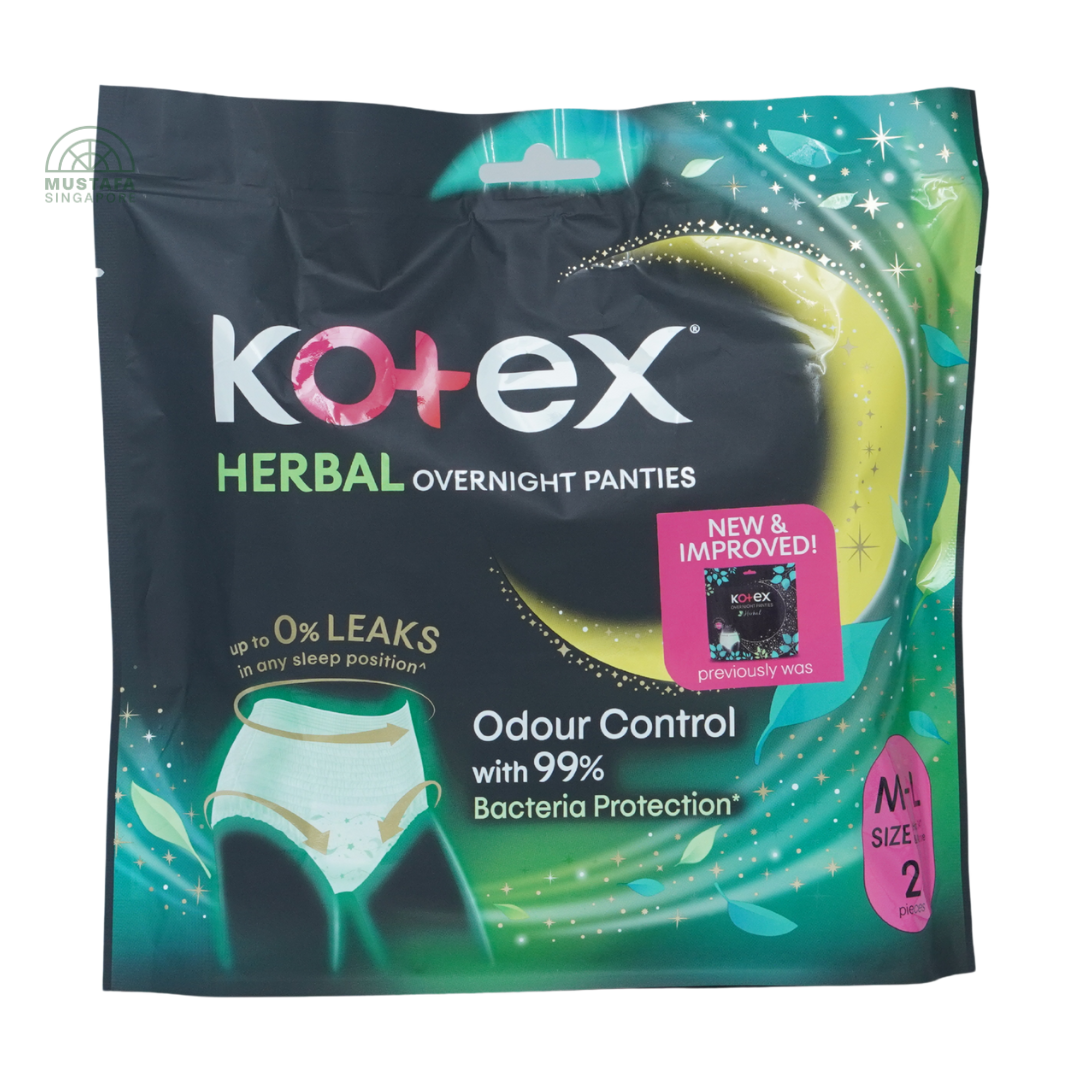 Kotex Herbal Overnight Pants M/L 2's