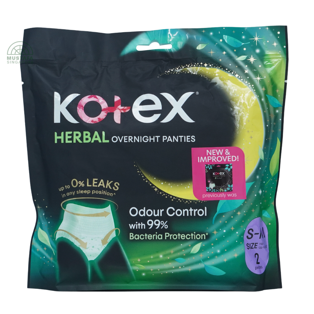 Kotex Herbal Overnight Pants S/M 2's