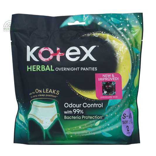Kotex Herbal Overnight Pants S/M 2's